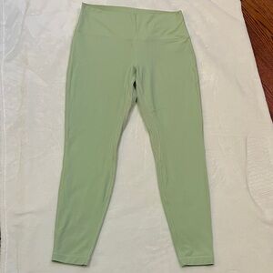 Lululemon Light Green High-Waisted Leggings double layer size 12 warm and comfy